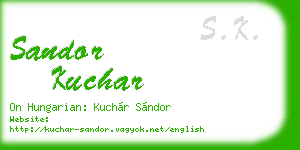 sandor kuchar business card
